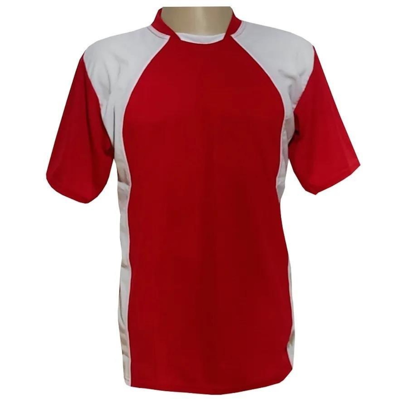 Uniforme Esportivo TRB 20 Camisas Vermelho/Branco e Calções Brancos - Foto 2