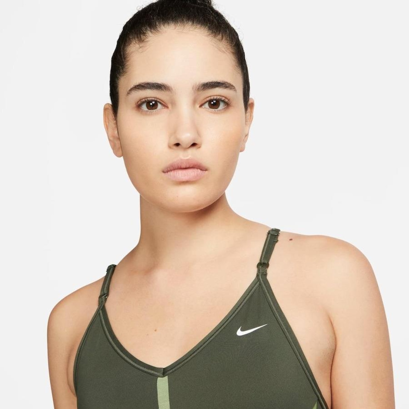 Top Fitness Com Bojo Nike Dri FIT Indy Feminino Centauro