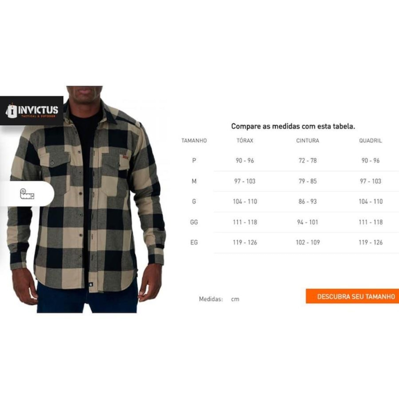 Camiseta Invictus Lumberjack Flanela - Masculina - Foto 4