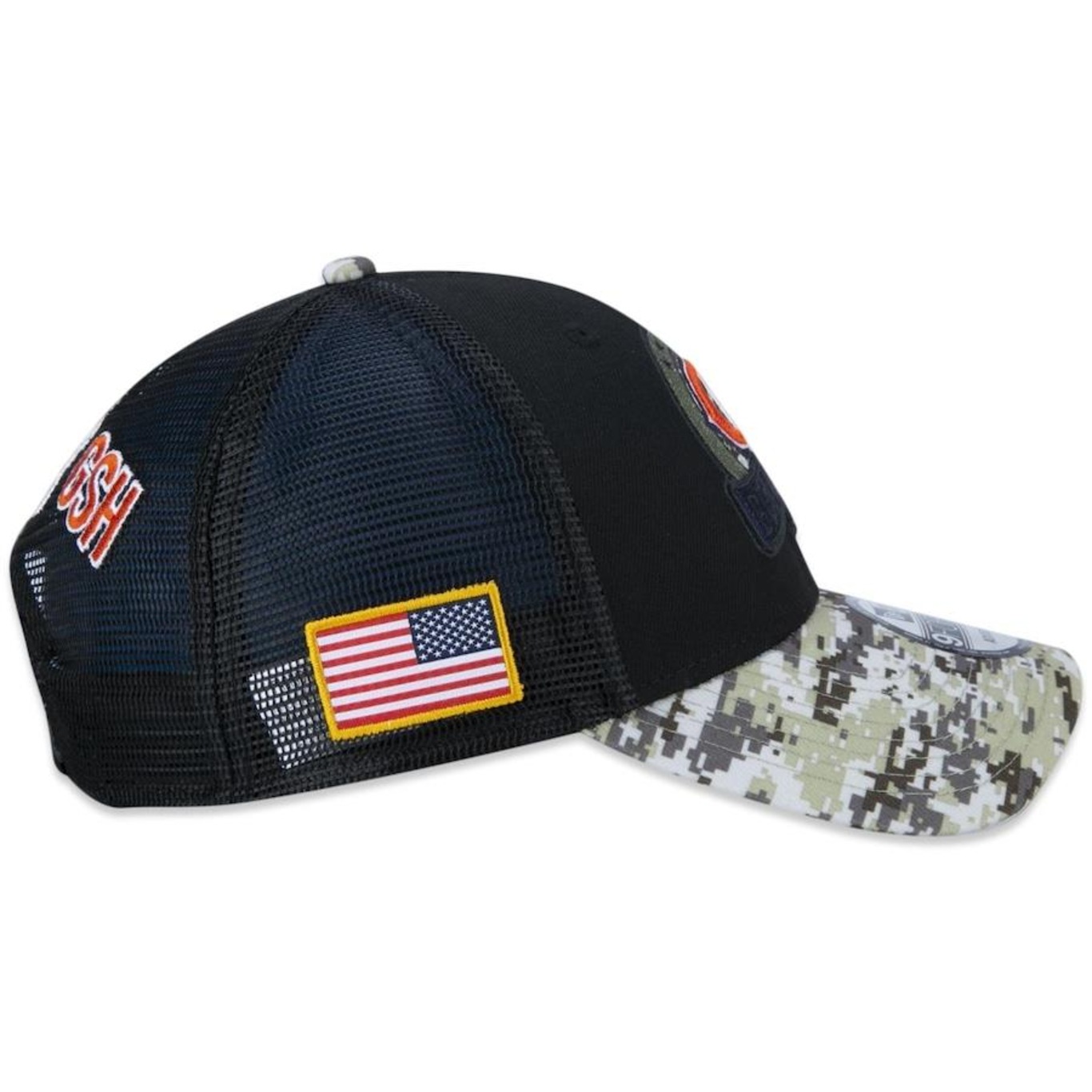 Boné Aba Curva New Era 9Forty Chicago Bears Salute To Service 2022 - Snapback - Trucker - Adulto - Foto 6