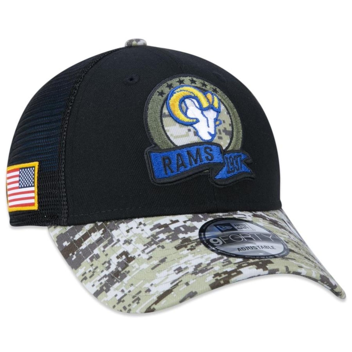 Los Angeles Rams New Era 2022 Salute To Service 9FORTY Snapback