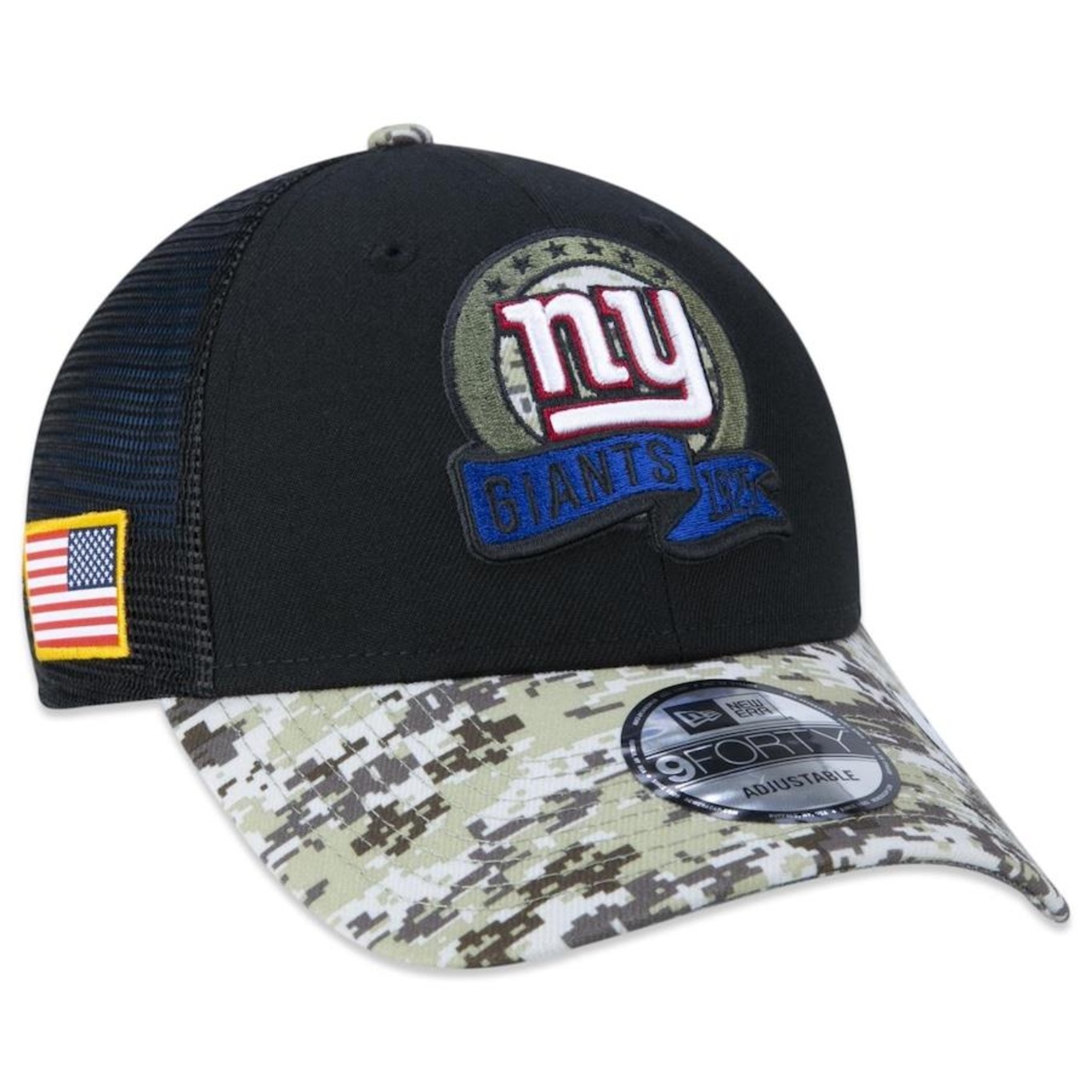 Boné Aba Curva New Era 9Forty New York Giants Salute To Service 2022 - Snapback - Trucker - Masculino - Foto 1