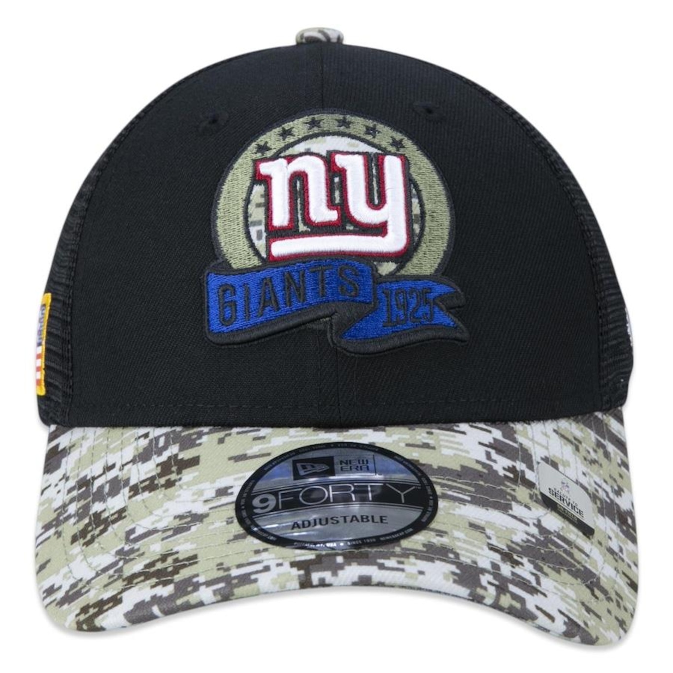 Boné Aba Curva New Era 9Forty New York Giants Salute To Service 2022 - Snapback - Trucker - Masculino - Foto 2