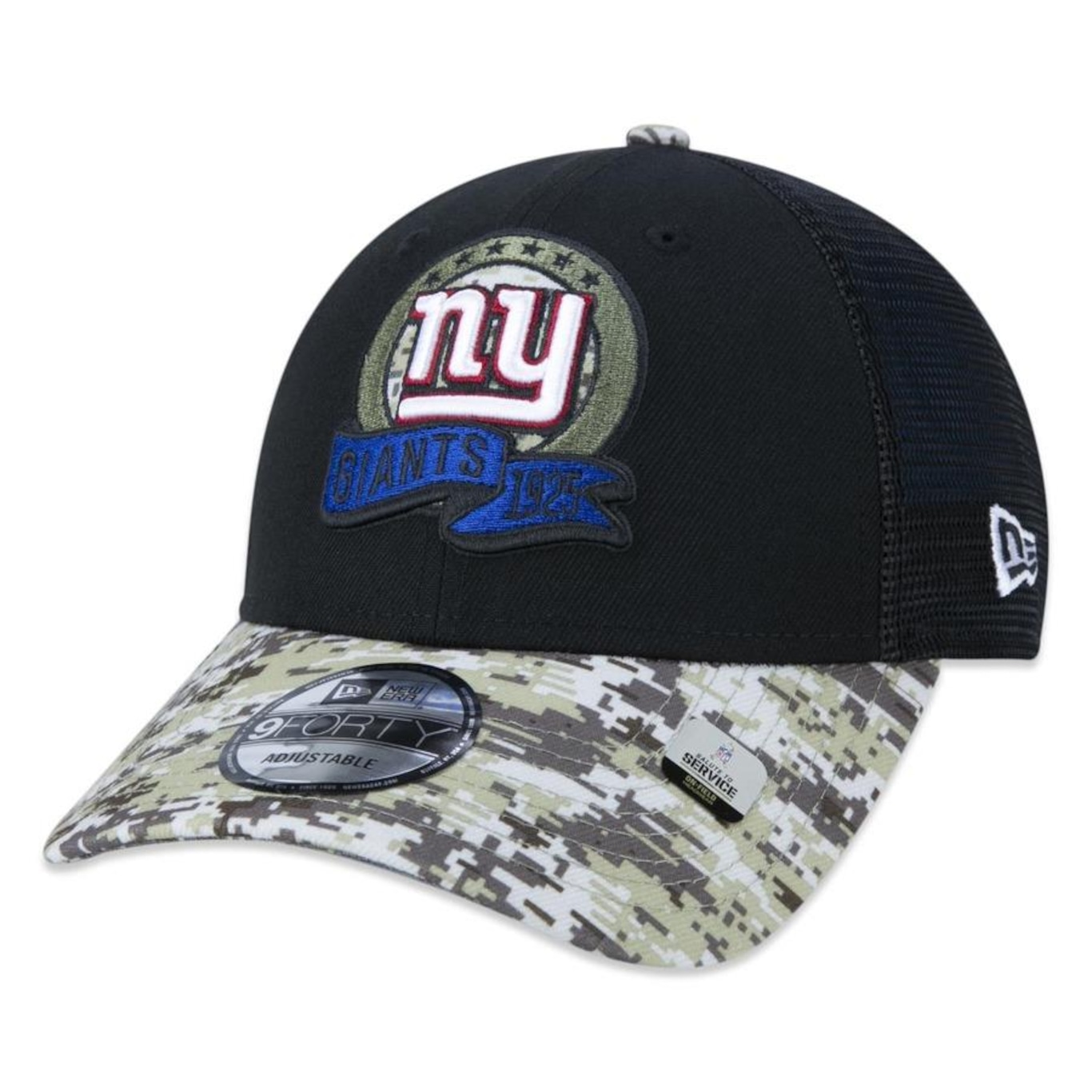 Boné Aba Curva New Era 9Forty New York Giants Salute To Service 2022 - Snapback - Trucker - Masculino - Foto 3