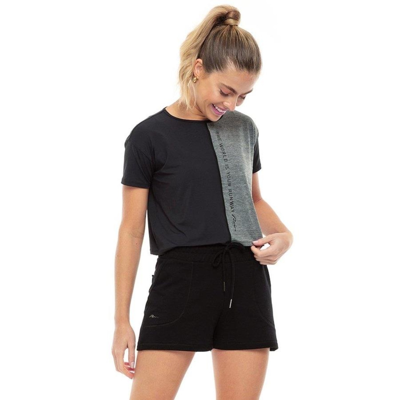 Blusa Cropped Run More Boxy Ultralight - Feminino - Foto 3