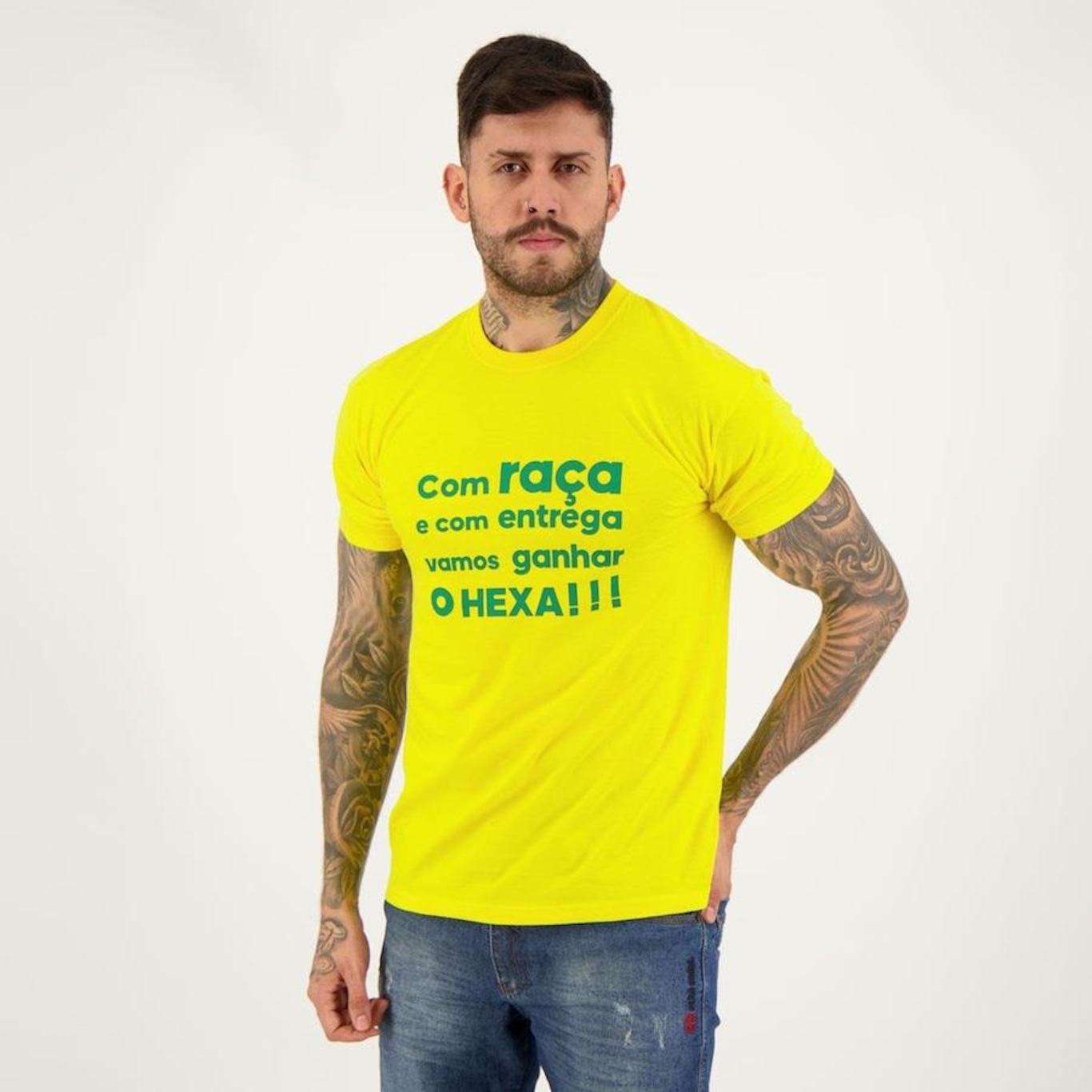 Camisa Futfanatics Brasil com Raça - Masculina - Foto 2