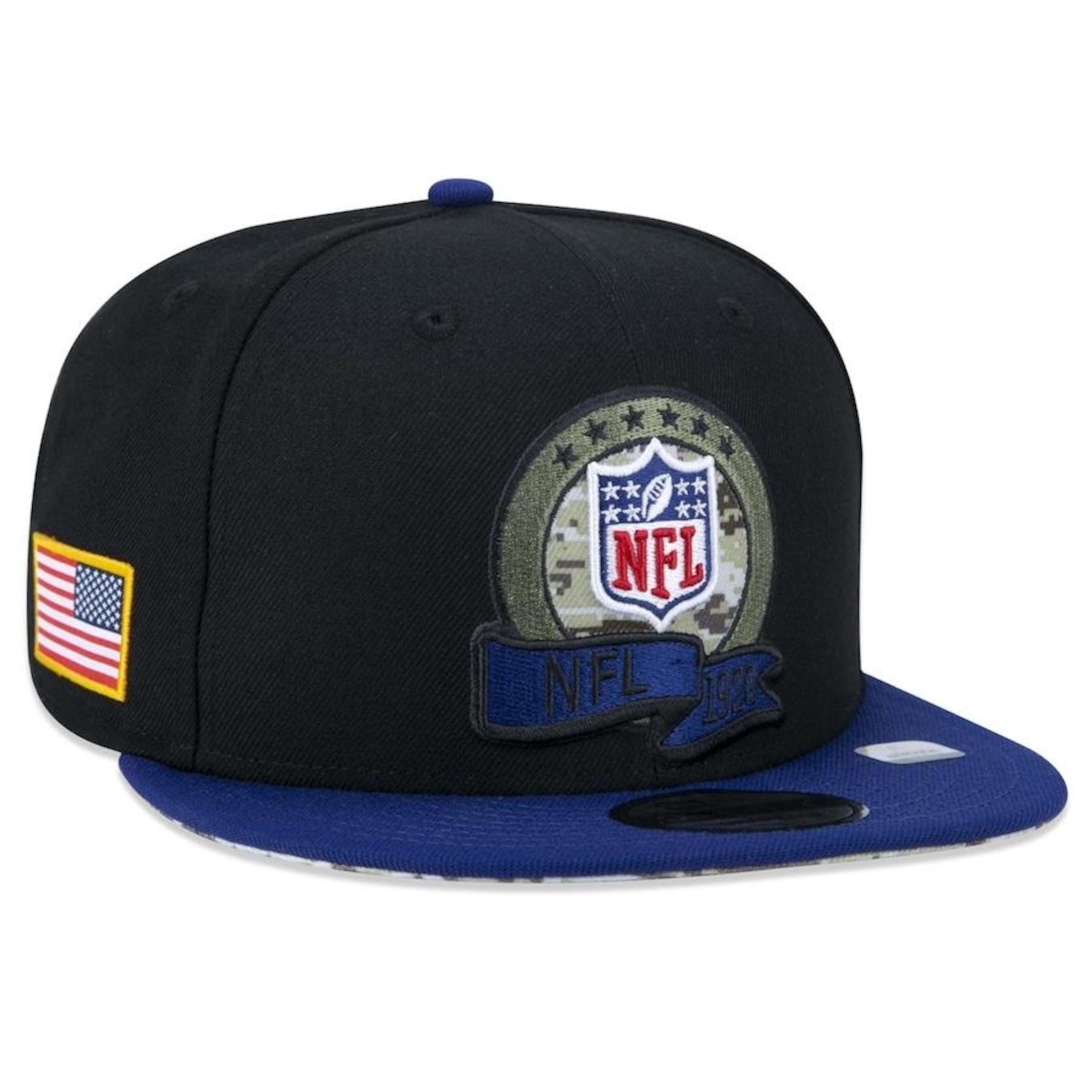 Boné Aba Reta New Era 9Fifty NFL Shield Salute To Service 2022 - Snapback - Adulto - Foto 1