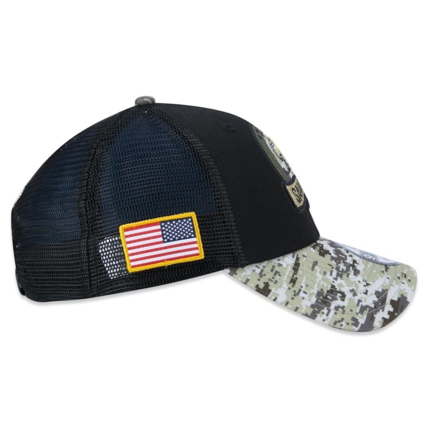 Boné Aba Curva New Era 9Forty New Orleans Saints Salute To Service 2022 - Snapback - Trucker - Adulto - Foto 6