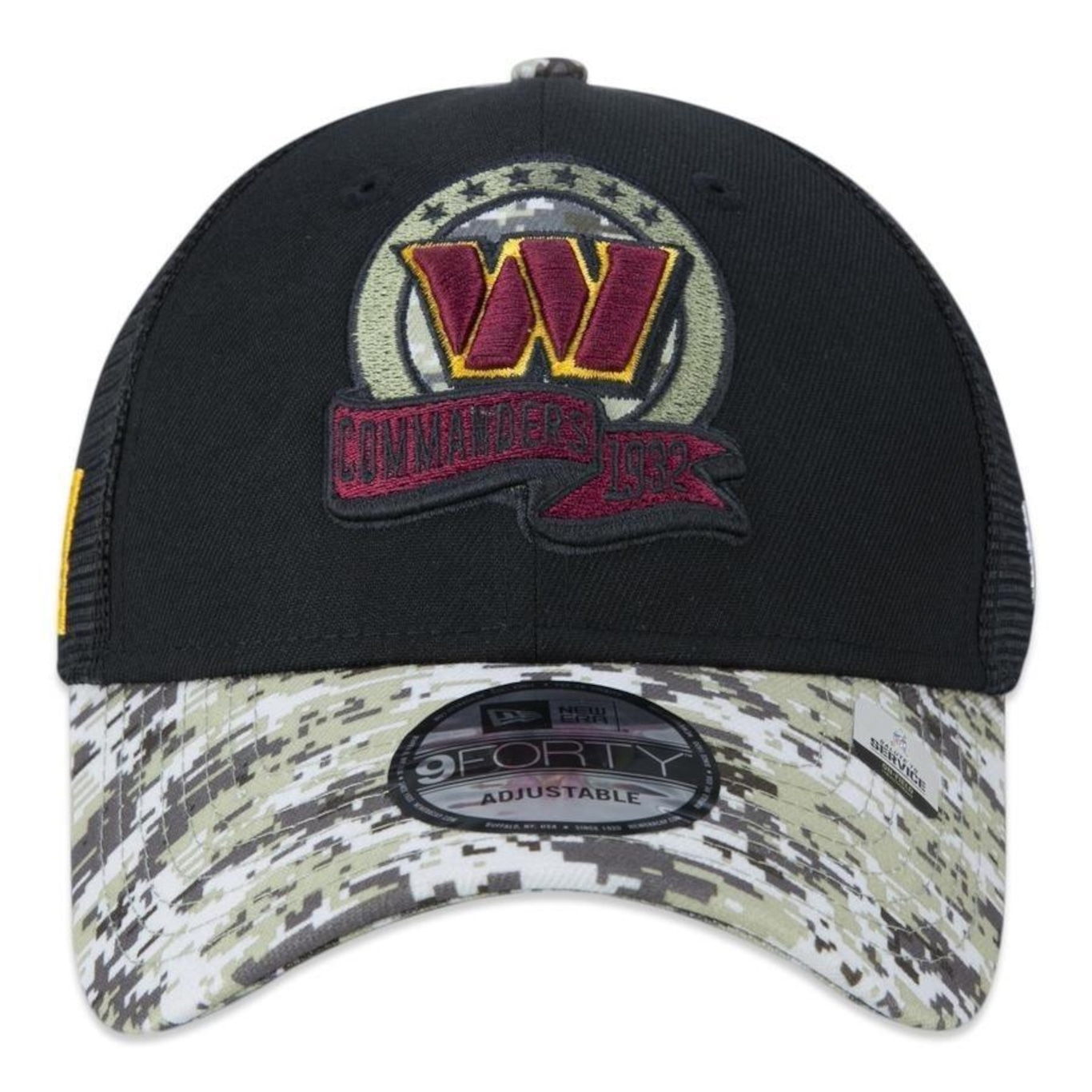 Boné Aba Curva New Era 9Forty Washington Football Salute To Service 2022 Trucker - Snapback - Masculino - Foto 2