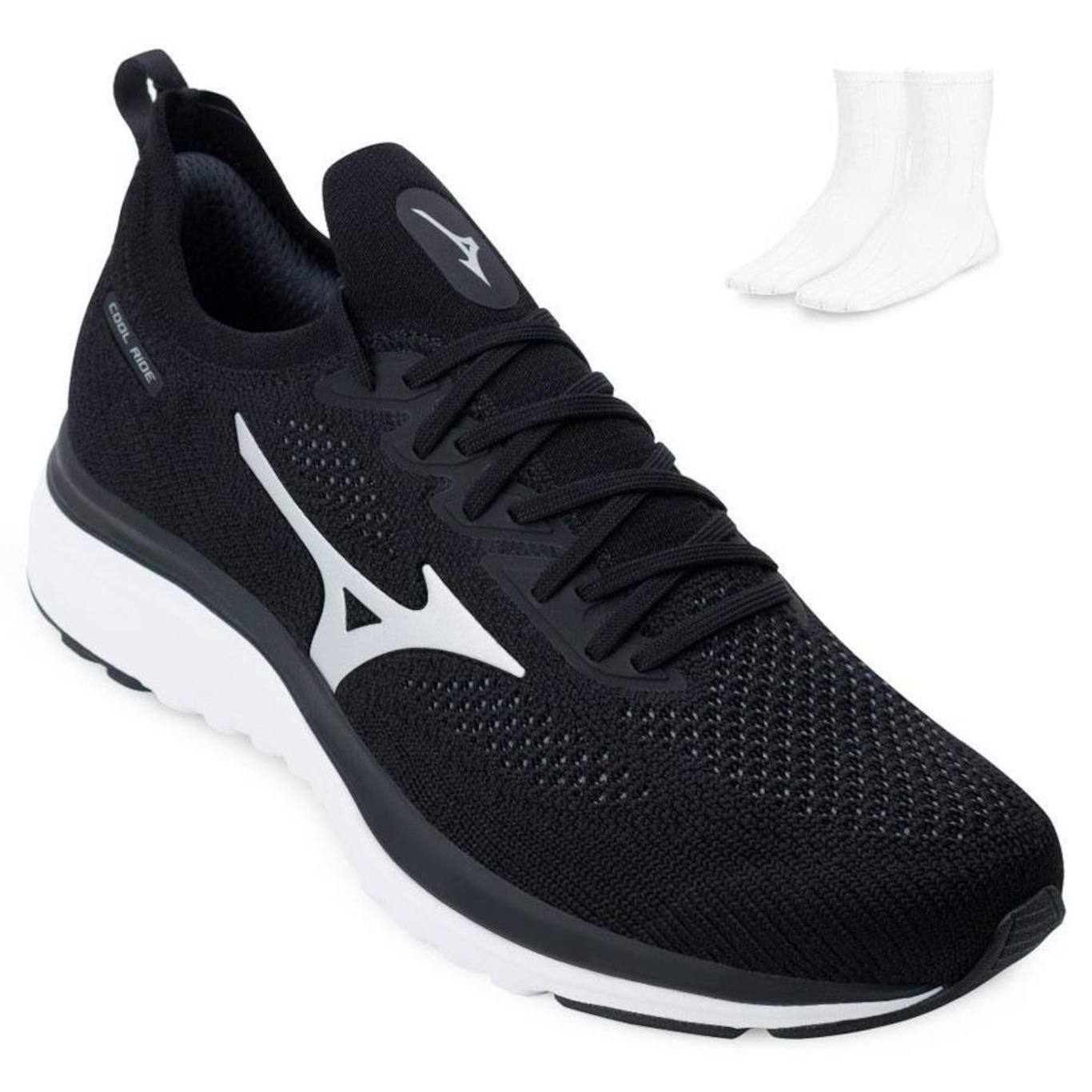 Kit Tênis Mizuno Cool Ride + Meia - Masculino - Foto 1