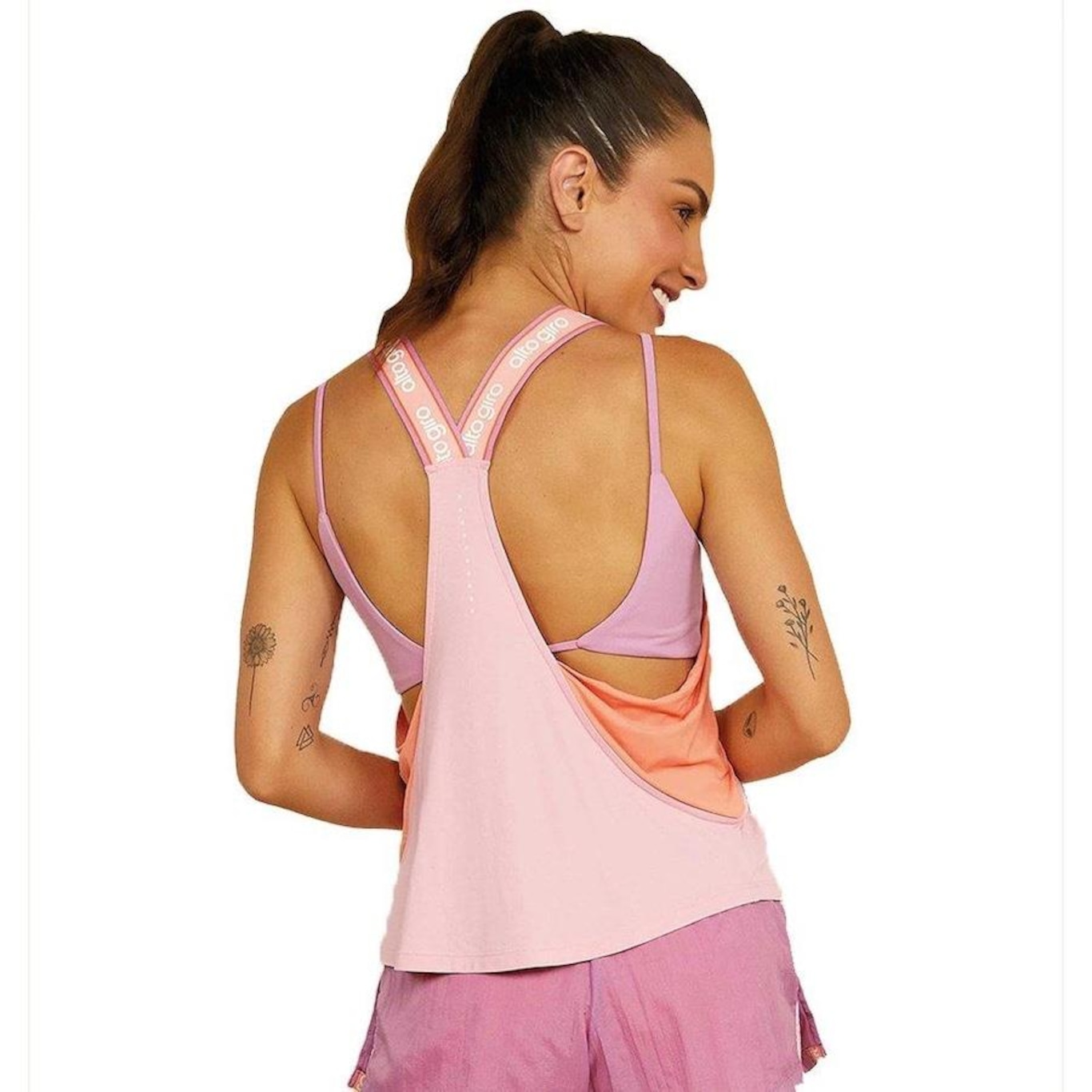 Camiseta Regata Alto Giro Skin Fit - Feminina - Foto 2