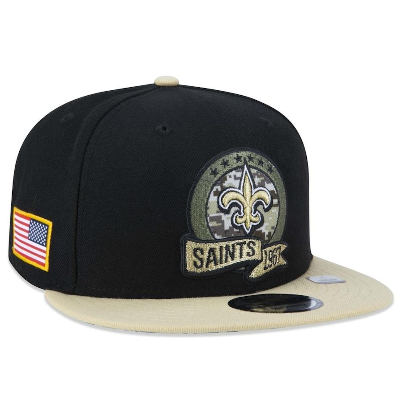 Boné Aba Reta New Era 9Fifty New Orleans Saints Salute To Service 2022 - Snapback - Adulto - Foto 1