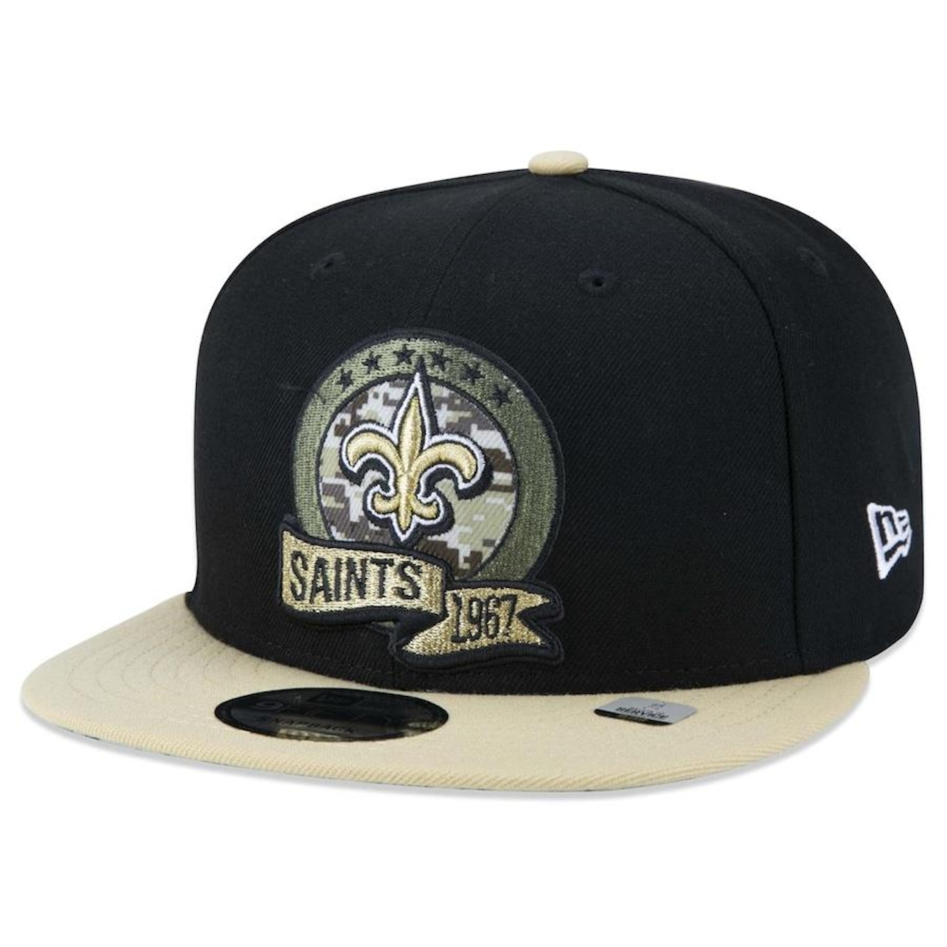 Boné Aba Reta New Era 9Fifty New Orleans Saints Salute To Service 2022 - Snapback - Adulto - Foto 3