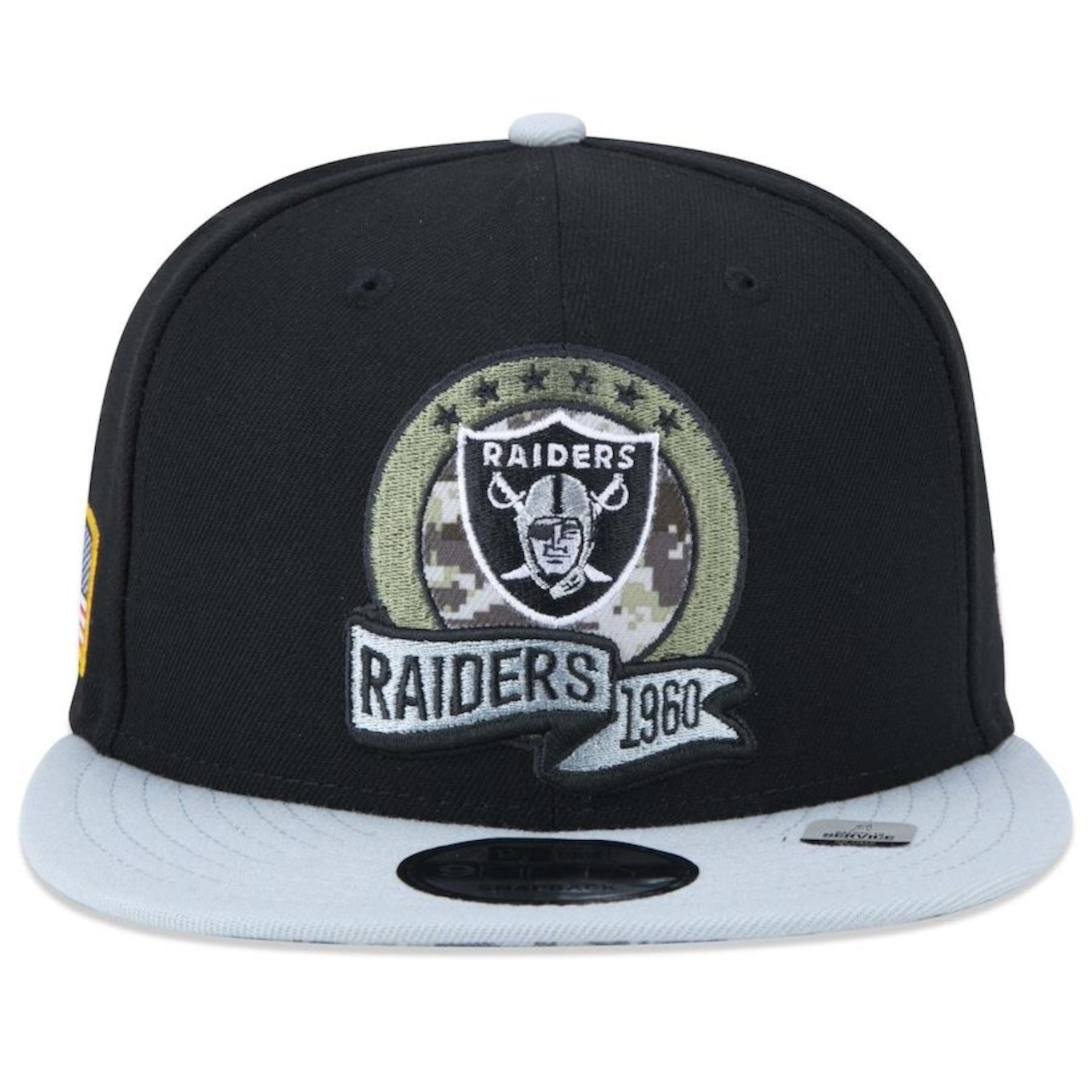 Boné Aba Reta New Era 9Fifty Las Vegas Raiders Salute To Service 2022 - Snapback - Adulto - Foto 2