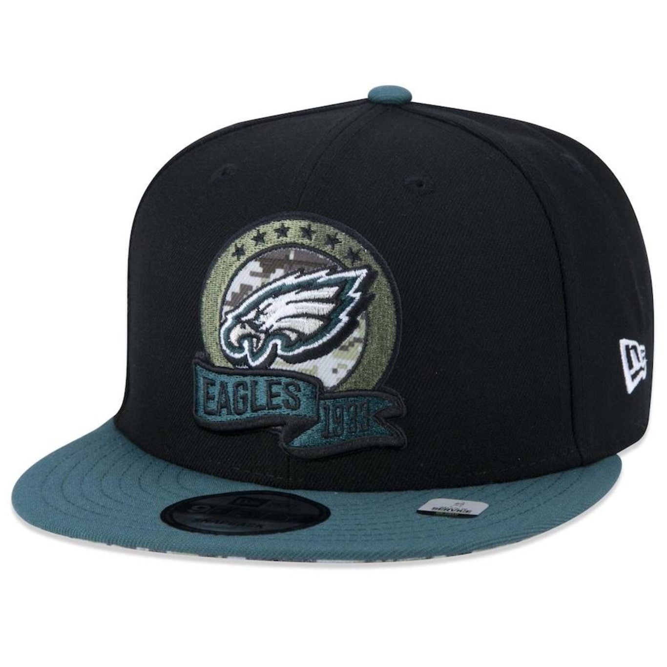 Boné Aba Reta New Era 9Fifty Philadelphia Eagles Salute To Service 2022 - Snapback - Adulto - Foto 3