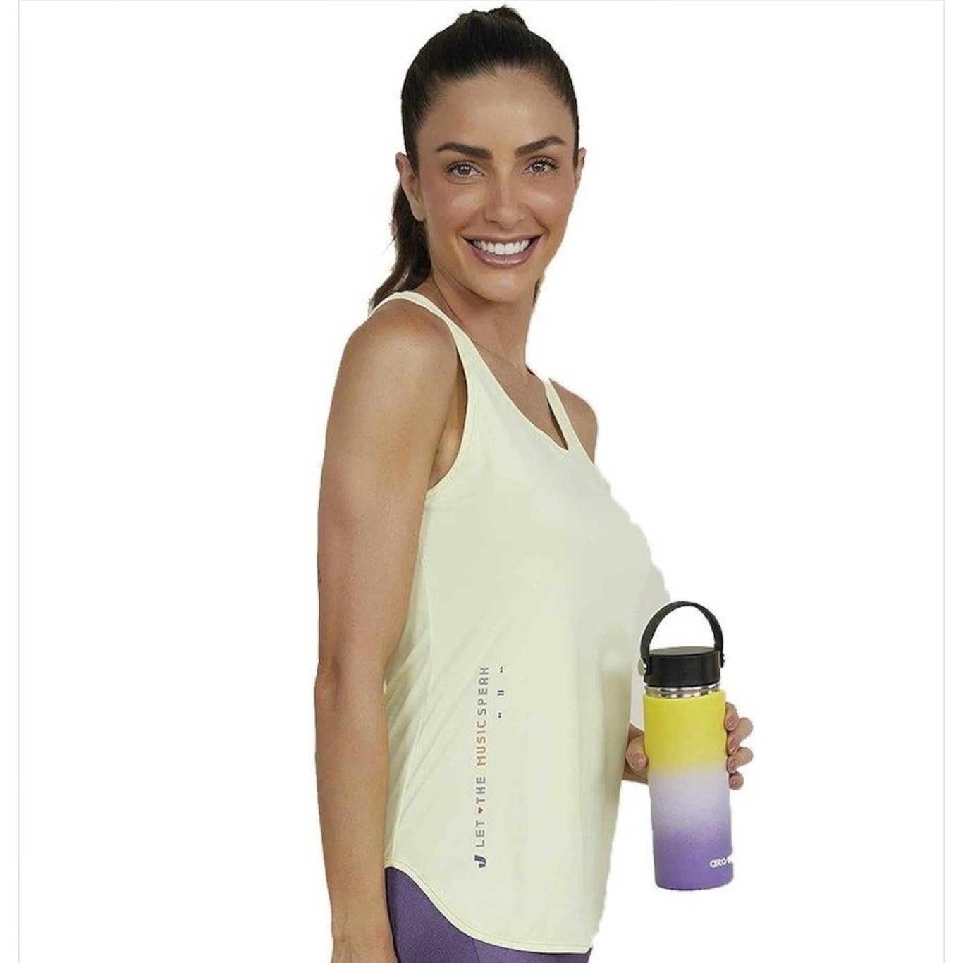 Camiseta Regata Alto Giro Skin Fit - Feminina - Foto 1