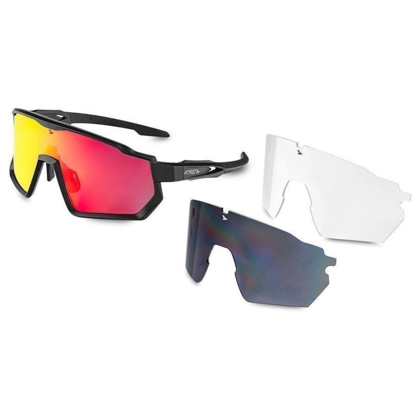 Óculos de Ciclismo Atrio Sprinter Kit 3 Lentes BI233 - Unissex - Foto 3