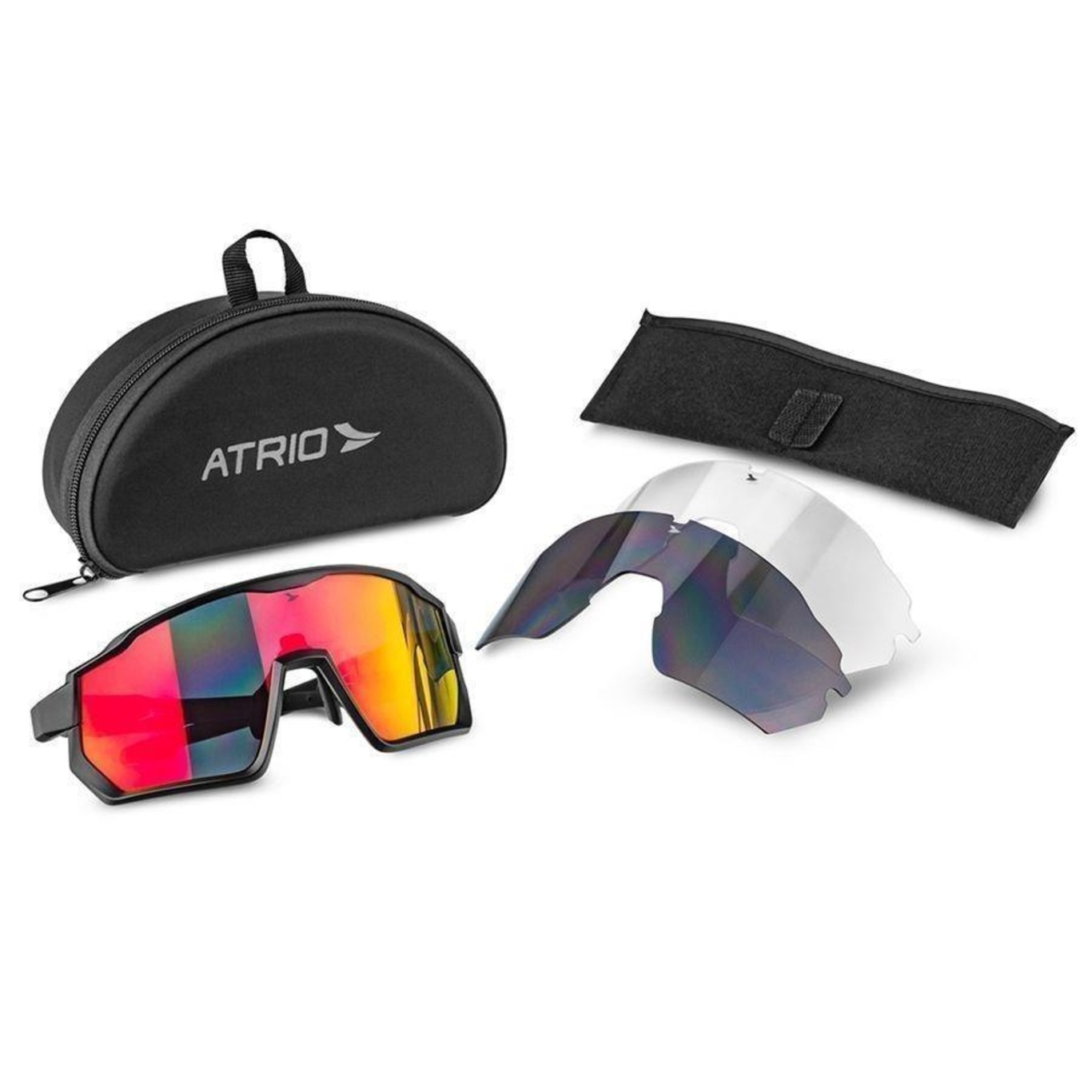 Óculos de Ciclismo Atrio Sprinter Kit 3 Lentes BI233 - Unissex - Foto 5