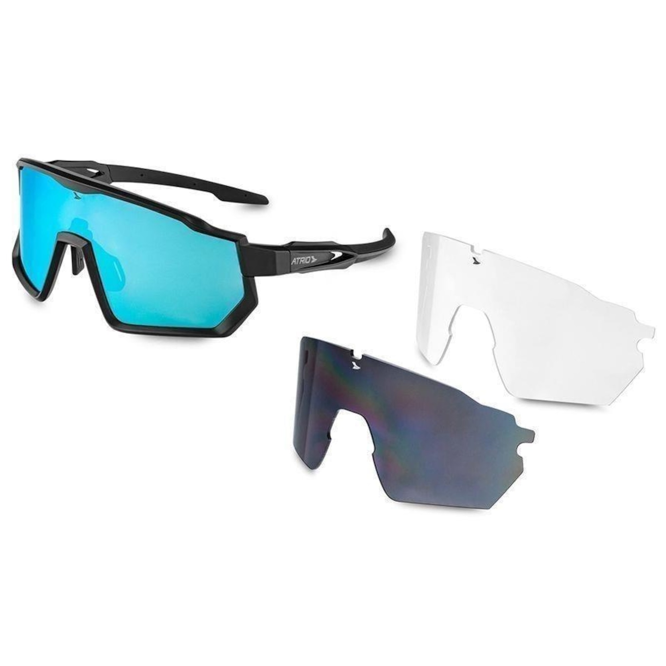 Óculos de Ciclismo Atrio Sprinter Kit 3 Lentes BI232 - Unissex - Foto 3