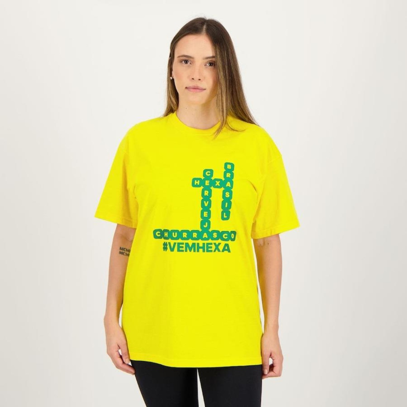 Camiseta Futfanatics Brasil Cruzadas - Masculina - Foto 4