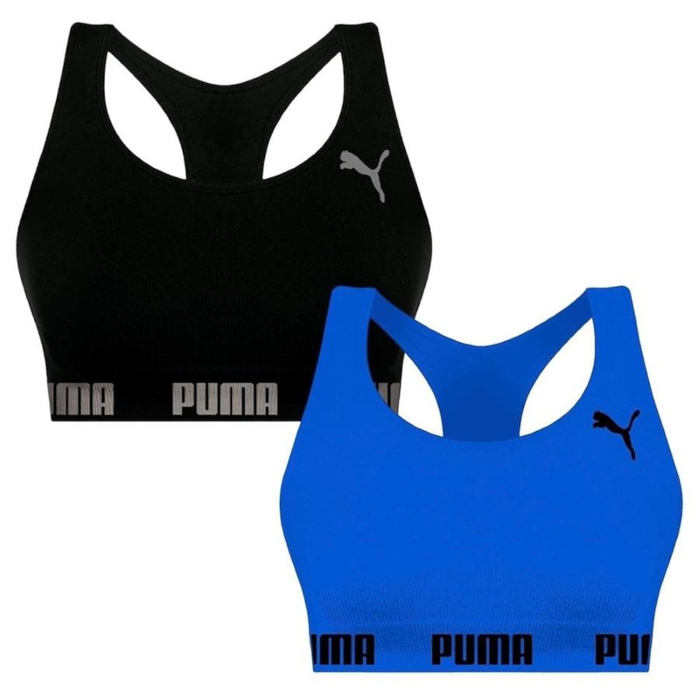 Kit Top Puma Nadador Sem Costura - Feminino - 2 Unidades - Foto 1