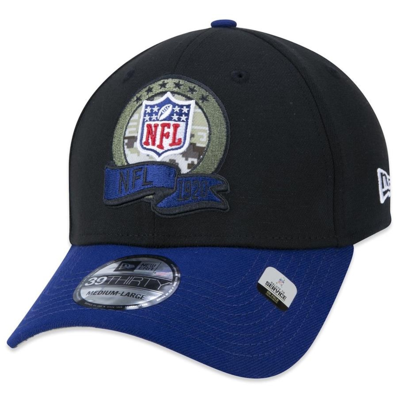 Boné Aba Curva New Era 39Thirty Nfl Shield Salute To Service 2022 - Stretch Fit - Masculino - Foto 3