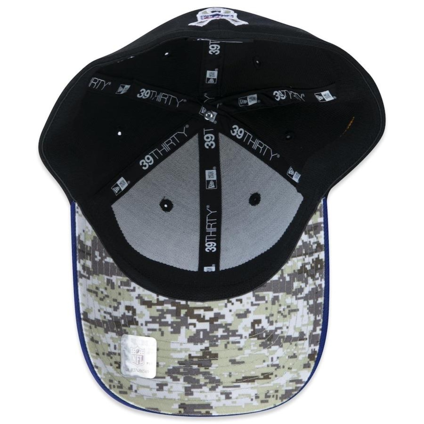 Boné Aba Curva New Era 39Thirty Nfl Shield Salute To Service 2022 - Stretch Fit - Masculino - Foto 5