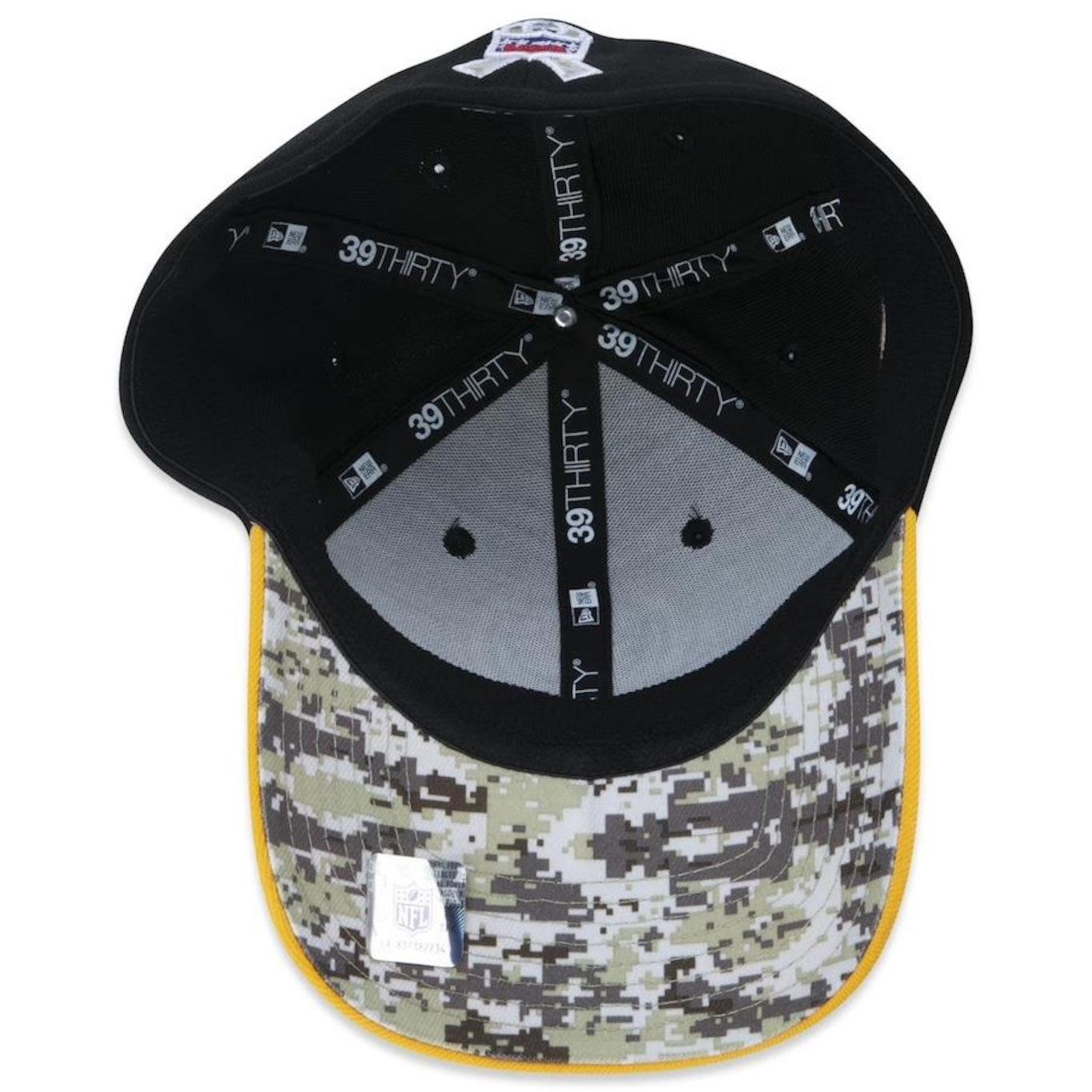 Boné Aba Curva New Era 39Thirty Pittsburgh Steelers Salute To Service 2022 - Stretch Fit - Masculino - Foto 5