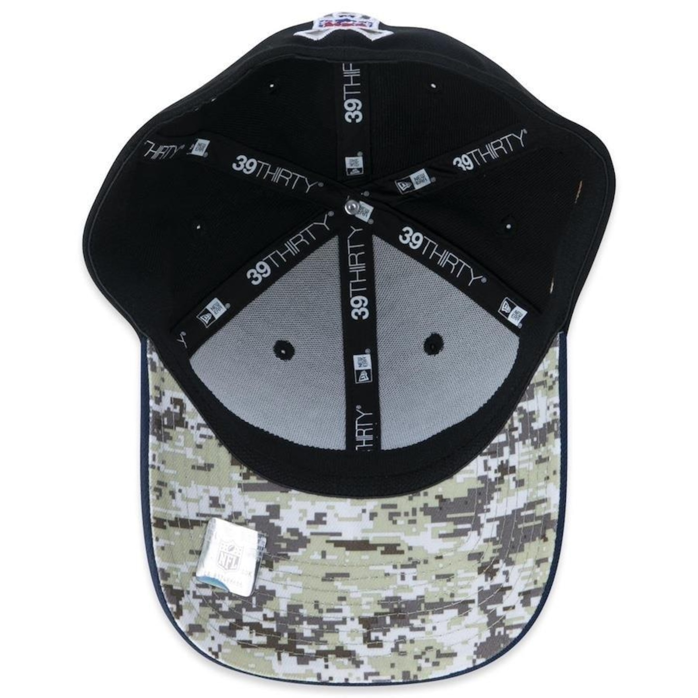 Boné Aba Curva New Era 39Thirty New England Patriots Salute To Service 2022 - Stretch Fit - Masculino - Foto 5