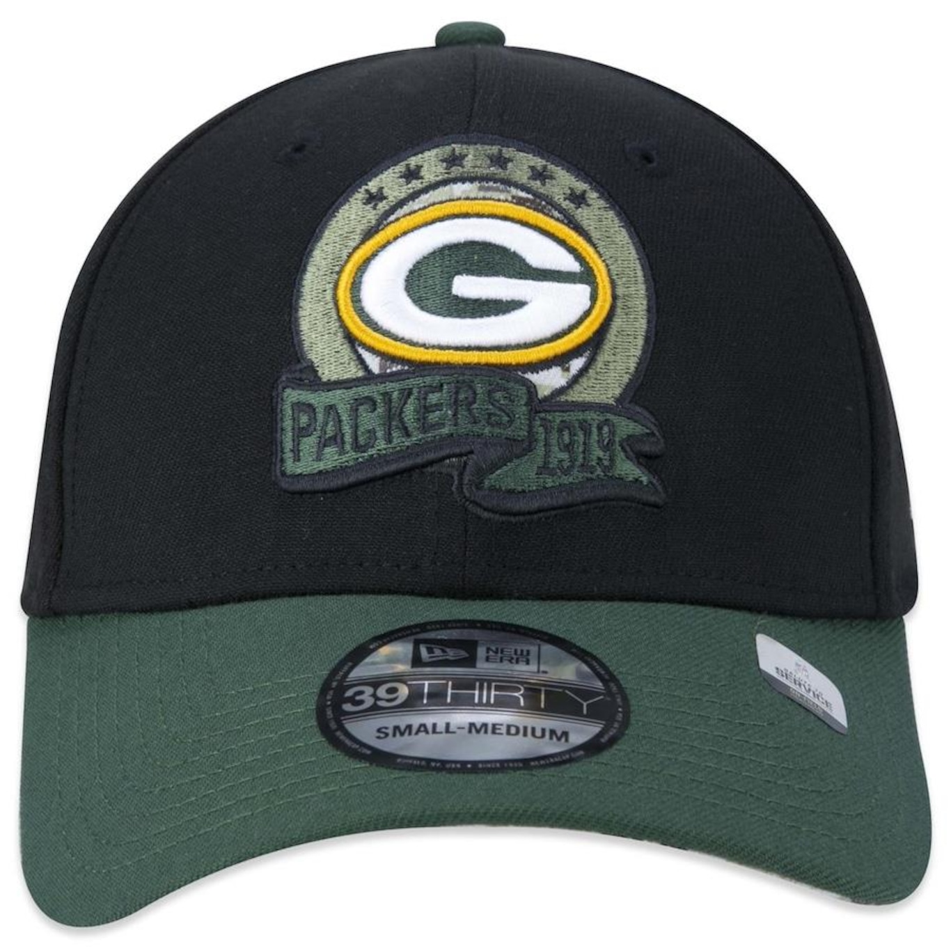 Boné Aba Curva New Era 39Thirty Green Bay Packers Salute To Service 2022 - Stretch Fit - Masculino - Foto 2