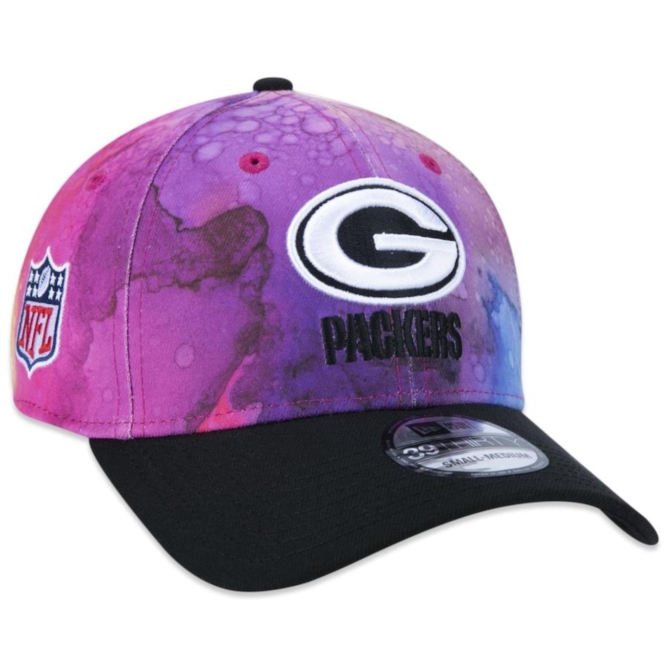 Boné Aba Curva New Era 39Thirty Green Bay Packers Crucial Catch 2022 - Stretch Fit - Masculino - Foto 1