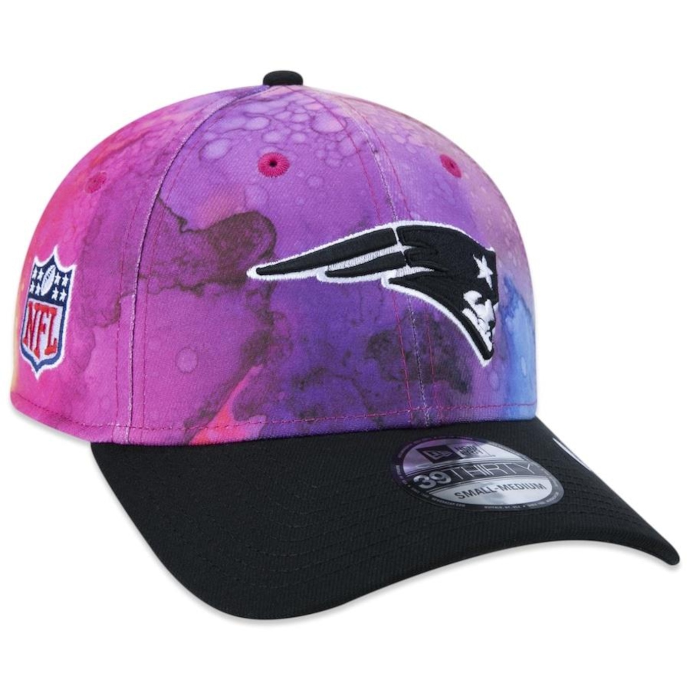 Boné Aba Curva New Era 39Thirty New England Patriots Crucial Catch 2022 - Stretch Fit - Masculino - Foto 1