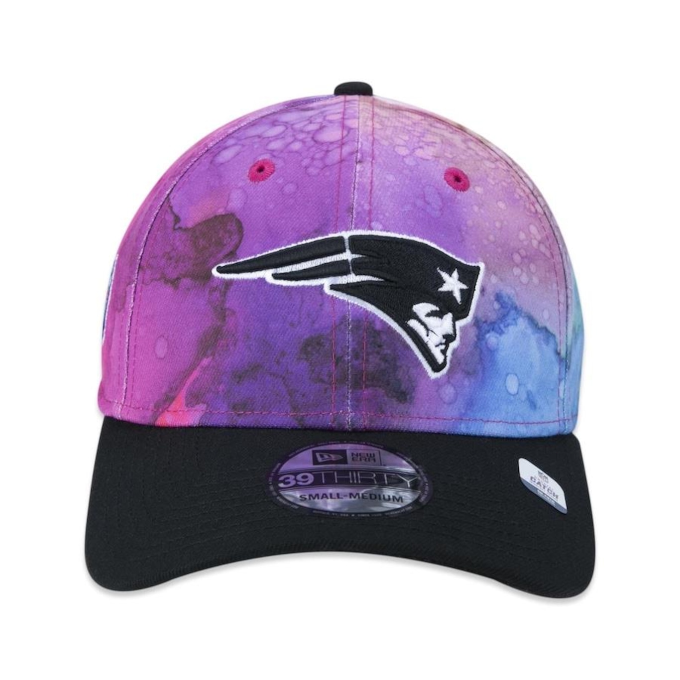 Boné Aba Curva New Era 39Thirty New England Patriots Crucial Catch 2022 - Stretch Fit - Masculino - Foto 2