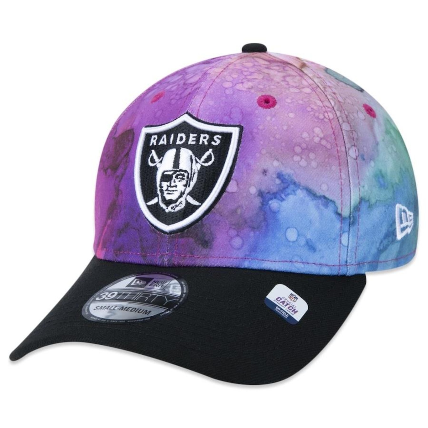 Boné Aba Curva New Era 39Thirty Las Vegas Raiders Crucial Catch 2022 - Stretch Fit - Masculino - Foto 3