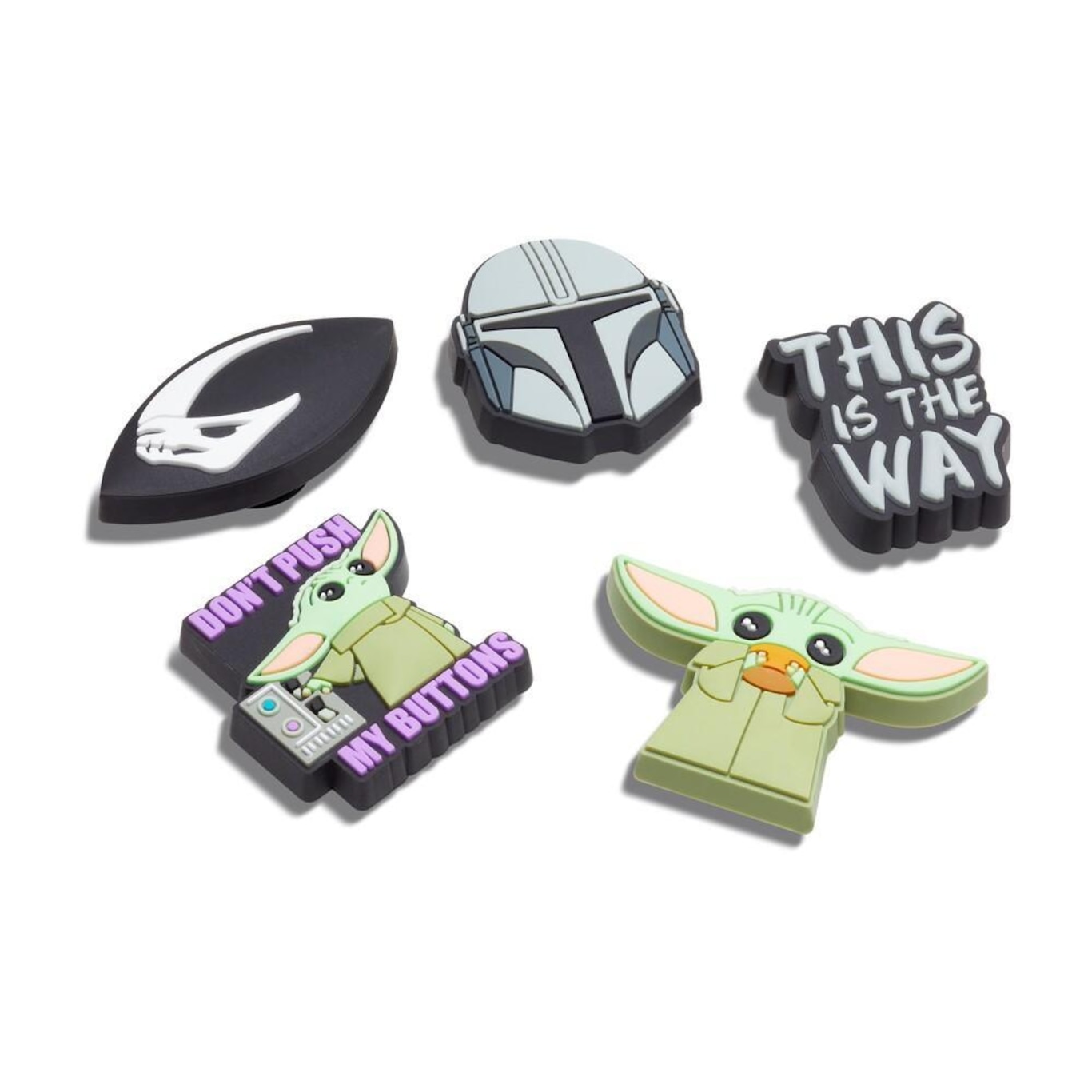 Kit de Acessórios para Sandália Crocs Jibbitz The Mandalorian Disney - 5 Unds - Foto 1