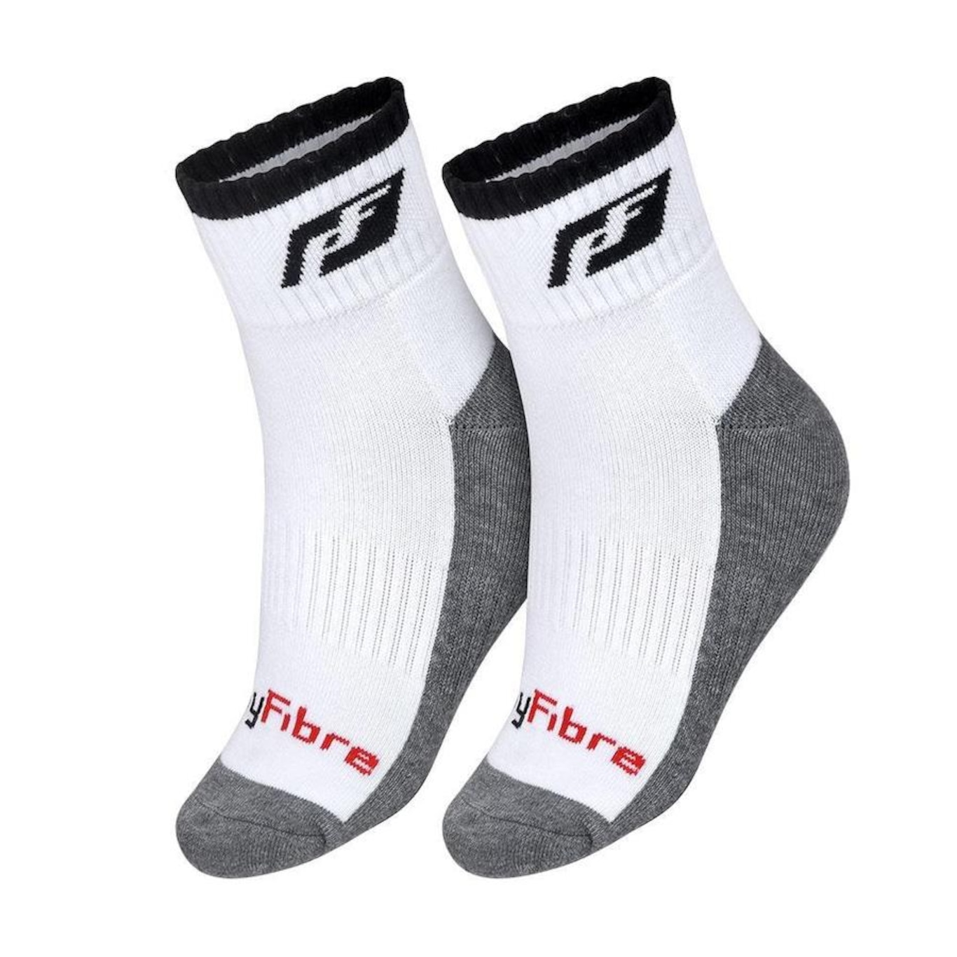 Kit Meias Polyfibre Tennis Socken - 2 Pares - 41 a 44 - Unissex - Foto 1