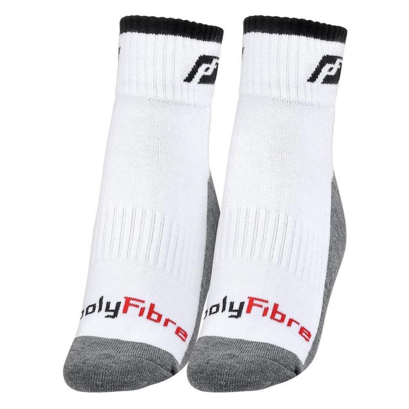 Kit Meias Polyfibre Tennis Socken - 2 Pares - 41 a 44 - Unissex - Foto 3