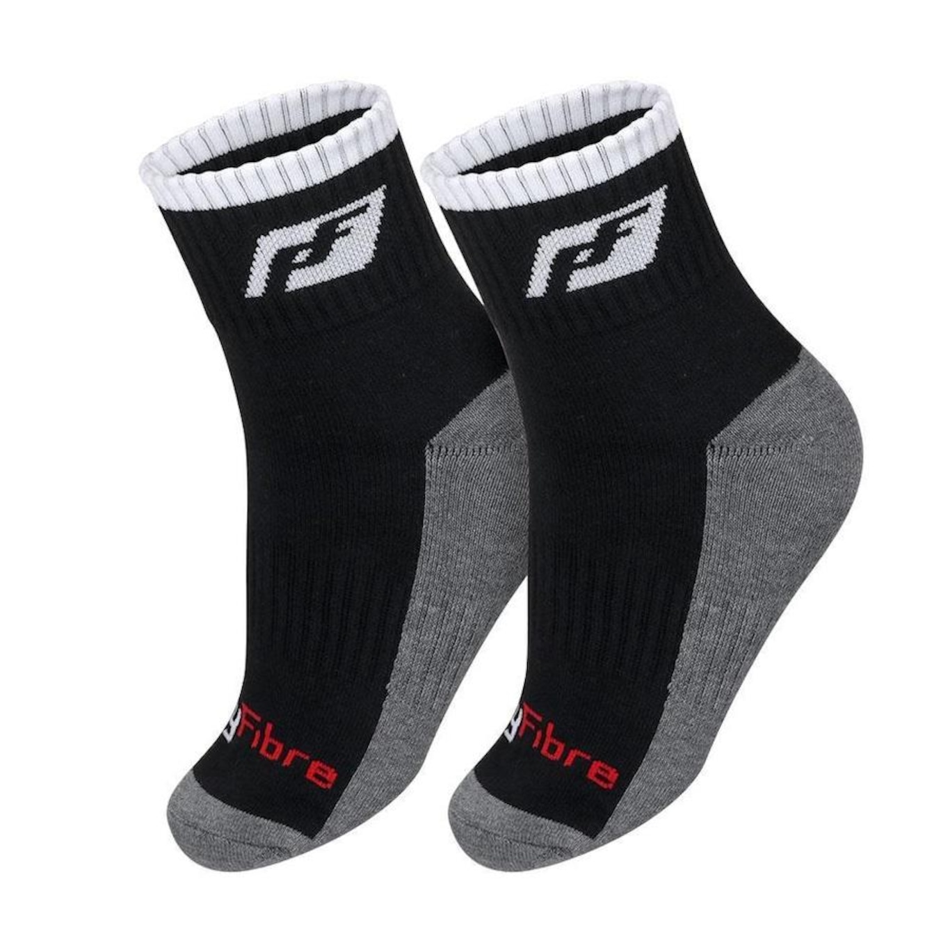 Kit Meias Polyfibre Tennis Socken - 2 Pares - 41 a 44 - Unissex - Foto 1