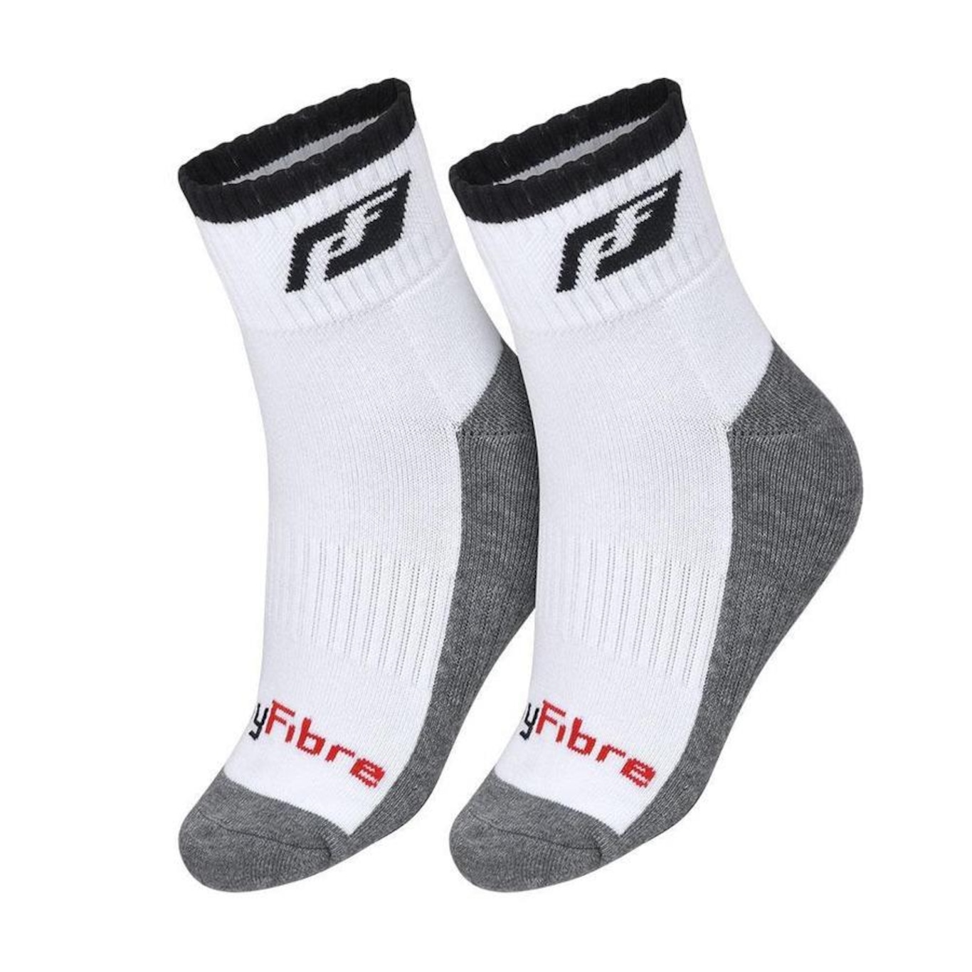 Kit Meias Polyfibre Tennis Socken - 2 Pares - 37 a 40 - Unissex - Foto 1