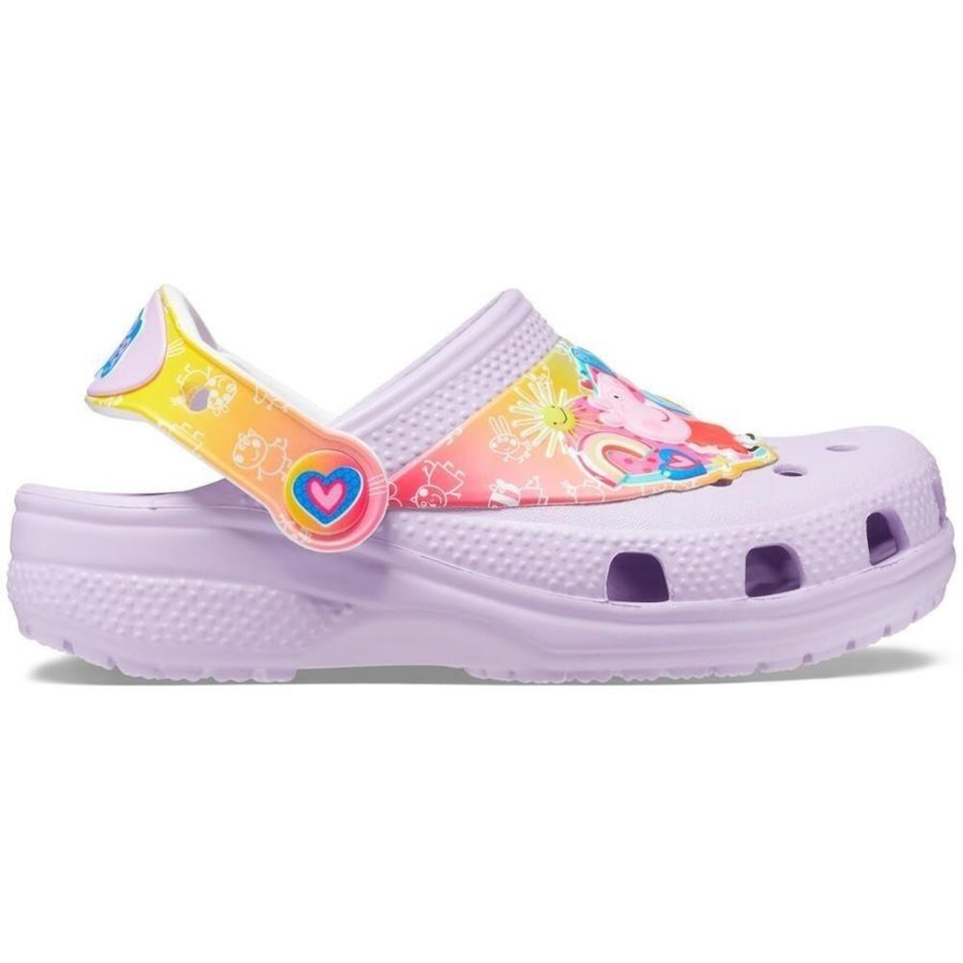 Sandália Crocs Classic Funlab I Am Peppa Pig Clog - Infantil - Foto 1