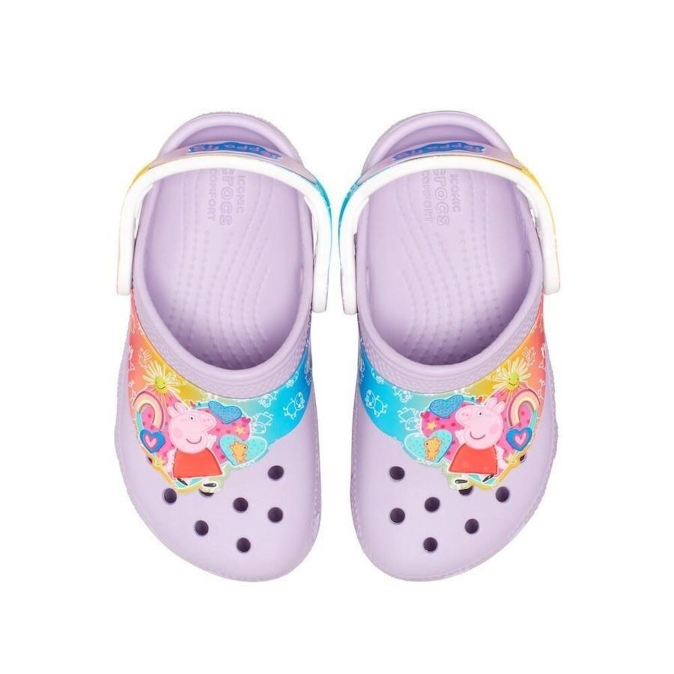 Sandália Crocs Classic Funlab I Am Peppa Pig Clog - Infantil - Foto 5