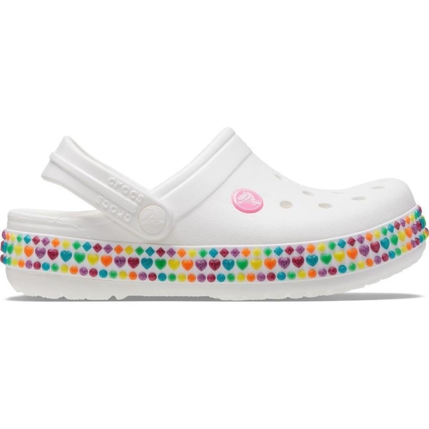 Sandália Crocs Crocband Gem Band Clog - Infantil - Foto 1