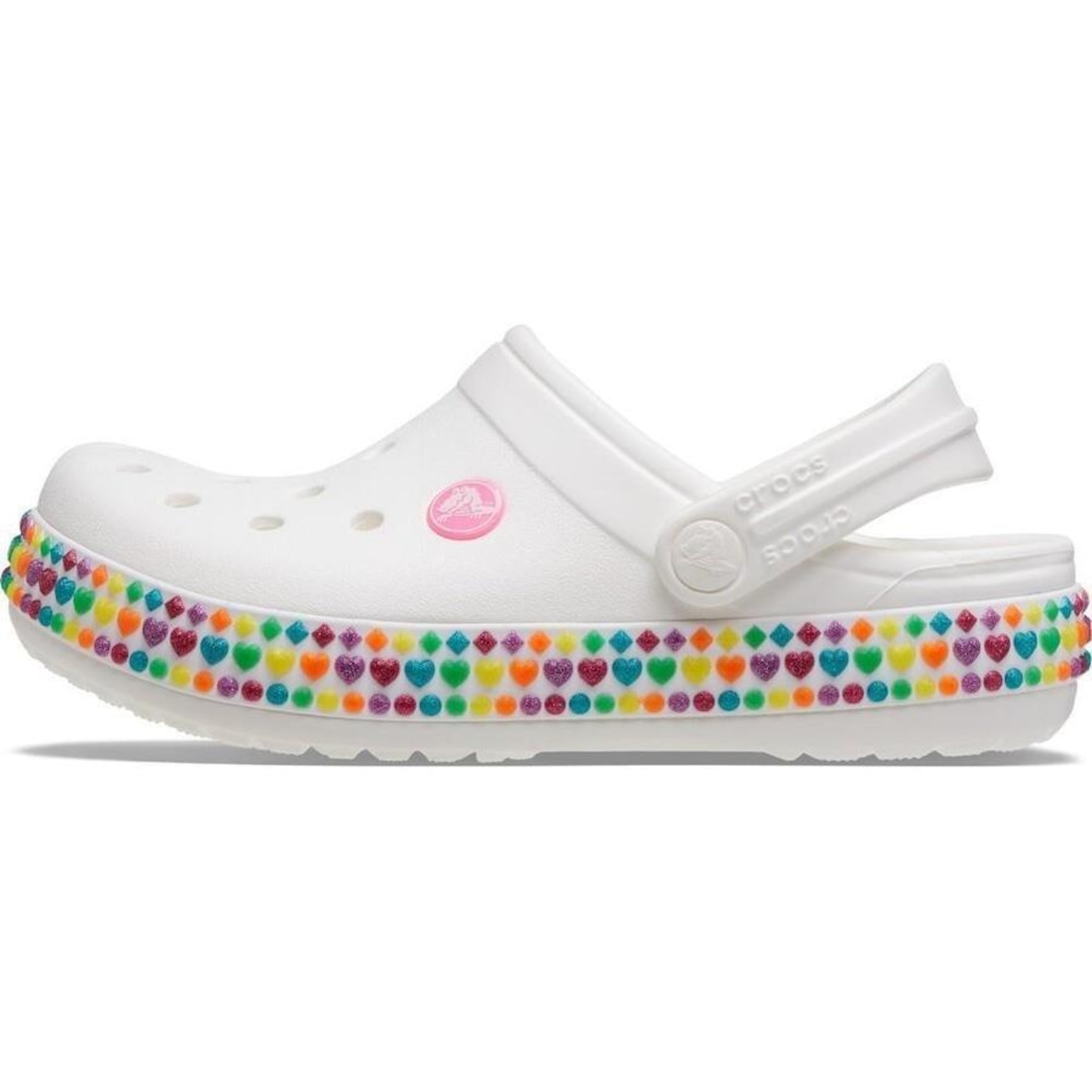 Sandália Crocs Crocband Gem Band Clog - Infantil - Foto 3