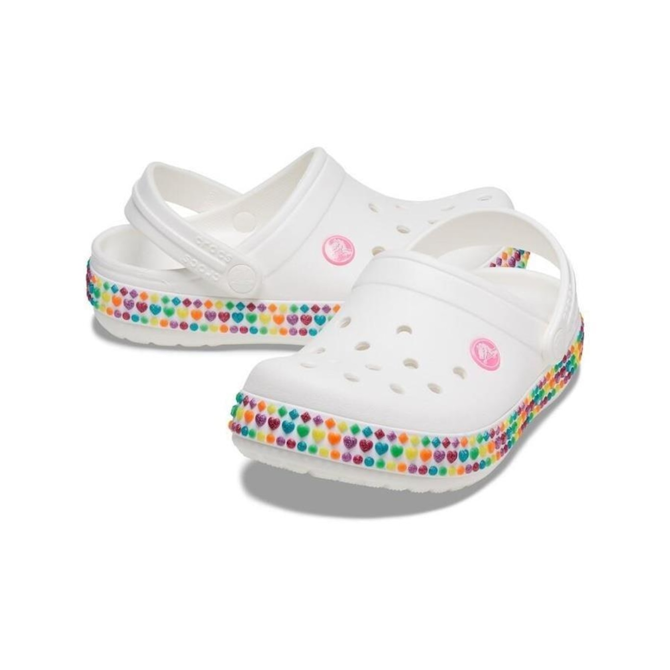 Sandália Crocs Crocband Gem Band Clog - Infantil - Foto 4