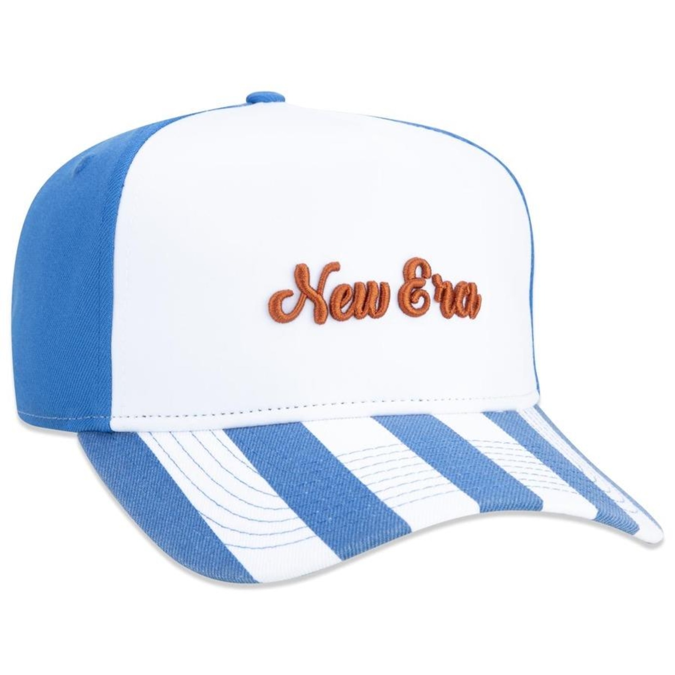 Boné Aba Curva New Era 9Forty A-Frame Vacation Listrado - Snapback - Adulto - Foto 3