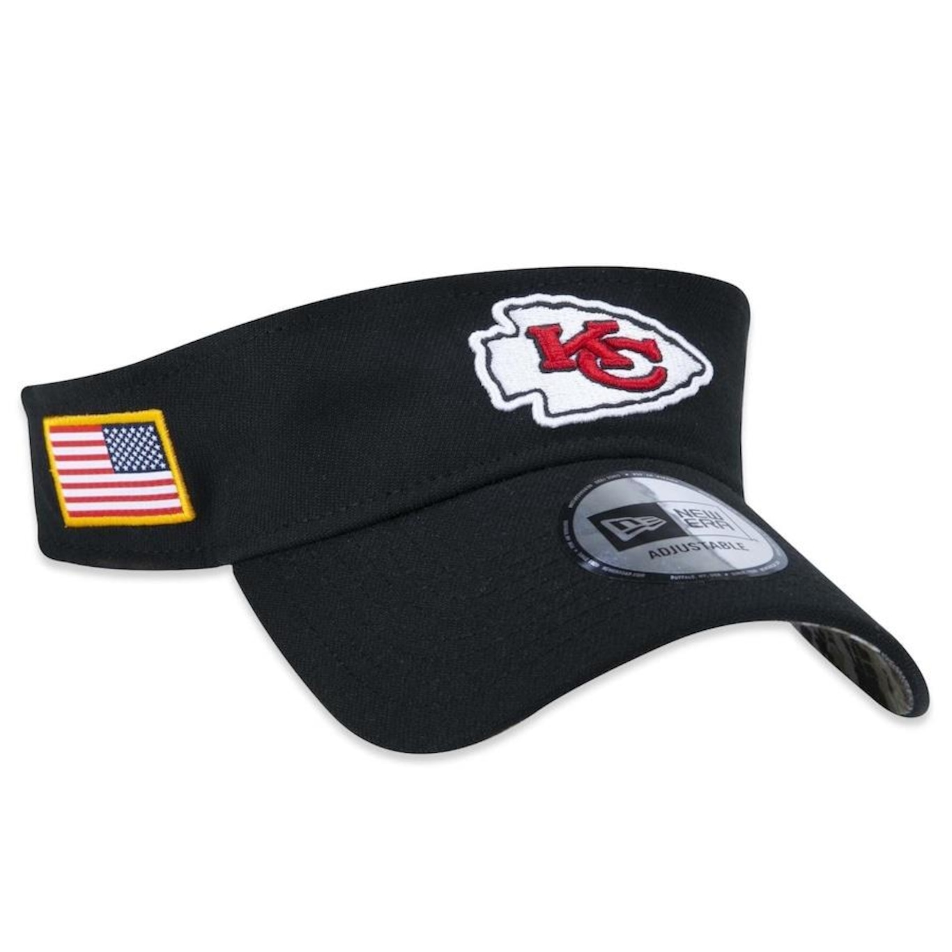 Viseira Aba Curva New Era Kansas City Chiefs Salute To Service 2022 - Ajustável - Adulto - Foto 1