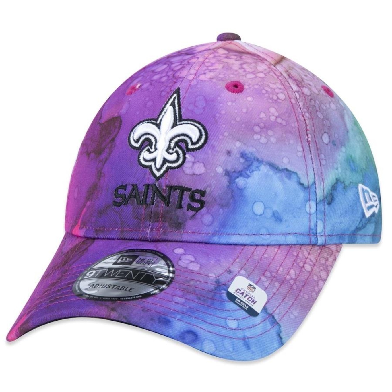 Boné Aba Curva New Era 9Twenty New Orleans Saints Crucial Catch 2022 - Strapback - Adulto - Foto 3