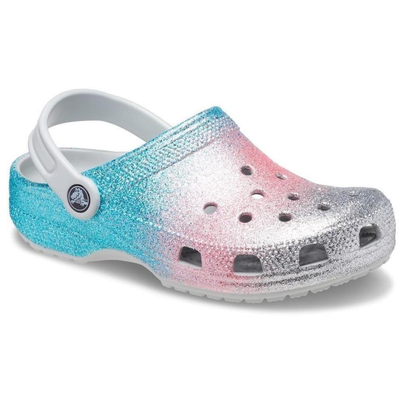 Sandália Crocs Classic Clog Glitter - Infantil - Foto 2