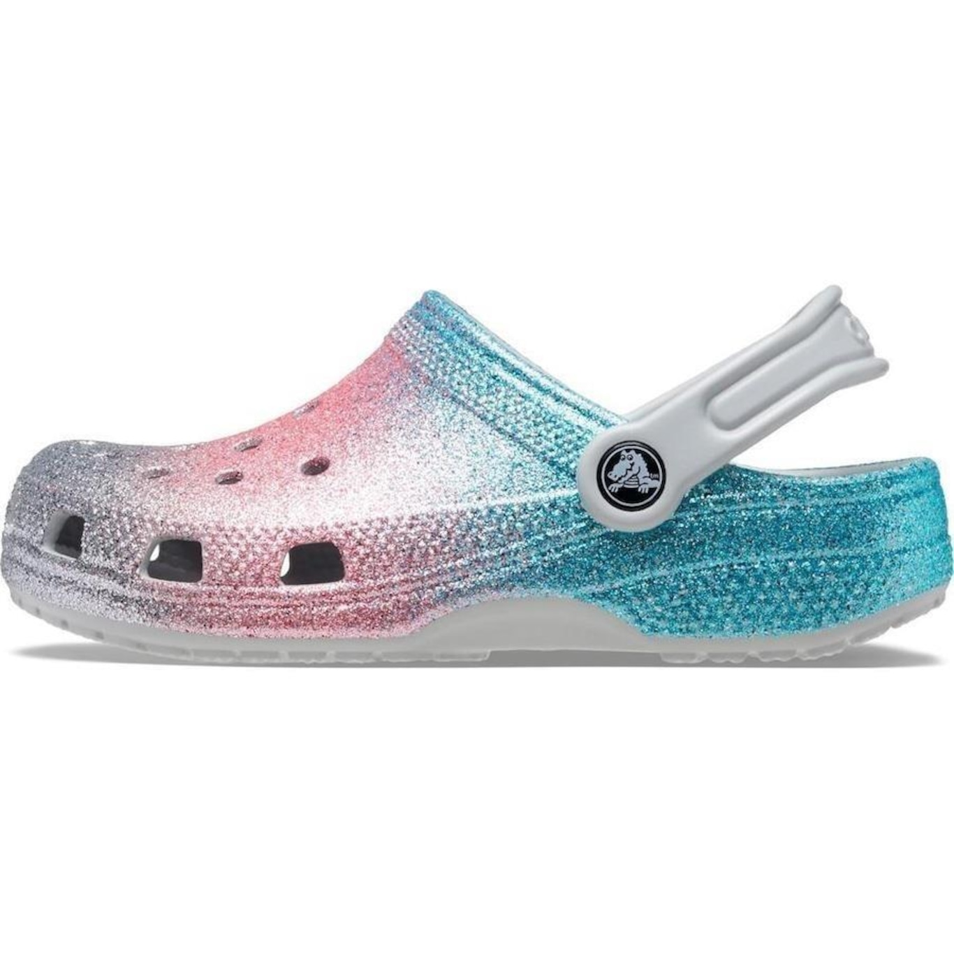 Sandália Crocs Classic Clog Glitter - Infantil - Foto 3