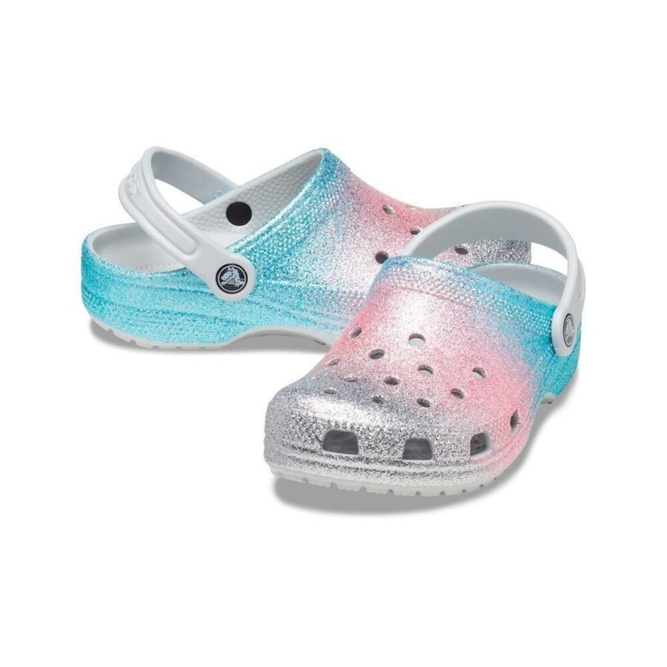 Sandália Crocs Classic Clog Glitter - Infantil - Foto 4